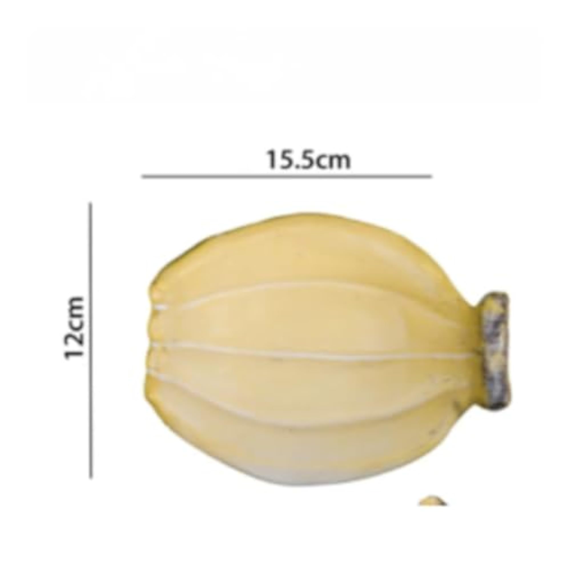Ivory Banana Glazed Ceramic Tableware, Decorative Dipping Dish