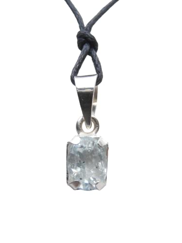 Pendentif aigue-marine naturel argent 925 à porter au quotidien avec un ras-du-cou élégant
