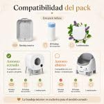 Familia Bombay - Pack Ahorro Repuestos Arenero Automático Cerrado: Bolsas + Ambientador + Bandeja