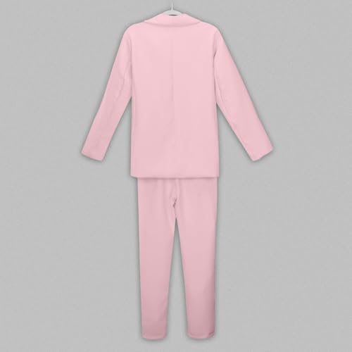 Girls Suit Set Open Front Long Sleeve Lapel Jacket Outfit for Teen Youth Formal and Casual Wear2