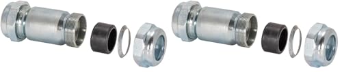 Image of Eastman 4-1 /8 Inch Long Pattern Compression Coupling, 3 /4 Inch IPS, Galvanized Steel, 20564 (Pack of 2)