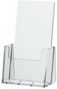 Miniatura 2 de YOUNISALE Folleto de tres pliegues de 4 pulgadas de ancho, soporte para menú, encimera, organizador de mesa (paquete de 1, negro)