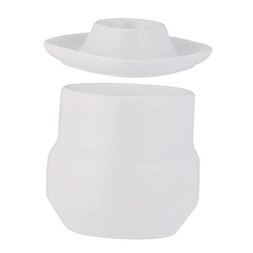 Alipis 2pcs Stylish Ceramic Egg Holder White Egg Cups Tray for Kitchen Use Design for Everyday Dining Serving Guests