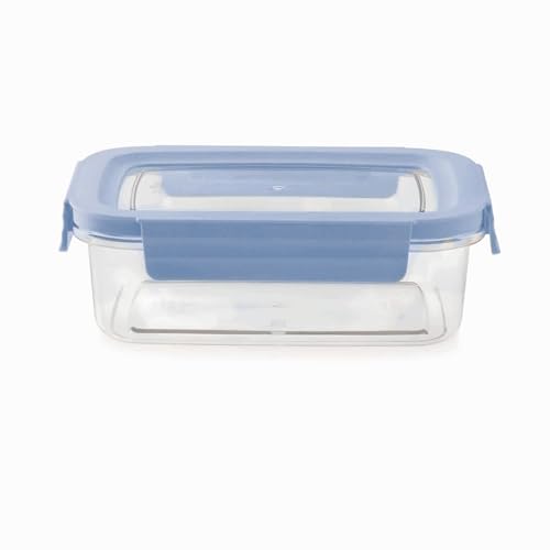 Image of CELLO Stylelock Pet Storage Container for Kitchen 970 ml Baby Blue | Freezer & Fridge Safe Stackable Airtight Kitchen Storage Container Jar Box Set for Biscuits Bread Coffee Fruits Pasta Flour Spices