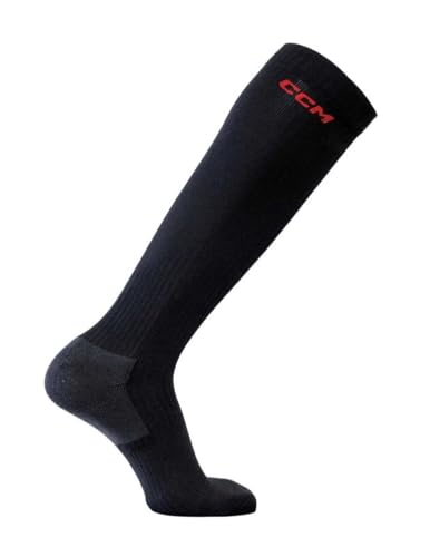 CCM Calcetines de hockey sobre hielo Sockbambk, Negro , L