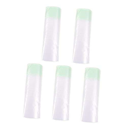 KOMBIUDA Emergency Urinal Bag Set 5 Rolls of Drawstring Toilet Cleaning Bag Portable Potty Seat for Toddlers Travel Hospital Pet Use