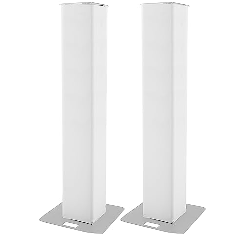 Pair of Totem Covers in Spandex, Truss Cover 30 x 30 cm, Choice of 4 Heights (200 cm Height, White), 200cm