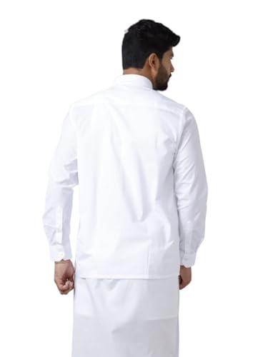 Image of RAMRAJ COTTON Men Full Sleeve Shirt | Prestigious Fit | Elegant Daily Formal Wear