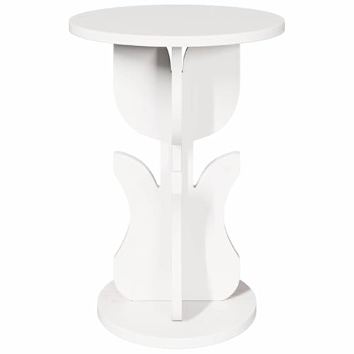 Table basse ronde blanche petite table d'appoint pour petit salon - 6