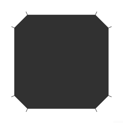 Shophubio Alfombra para tienda de campaña al aire libre de 410 x 410 cm con paso de toldo de 520 x 130 cm, almohadilla de suelo de polietileno y conector de tela Oxford 150D para empalmar tiendas de