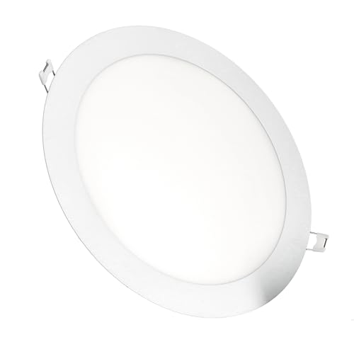 JANDEI – 1 Faretti Led da Incasso, 18W, 1440 Lumen, Forma Rotonda, Ultra Sottile 13mm, Colore della Luce Bianco Freddo 6000K, Foro Incasso Ø 200- Ø 205 mm, Trasformatore Incluso