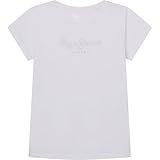  Pepe Jeans Mädchen Nina T-Shirt, Weiß (Weiß), 4 Jahre