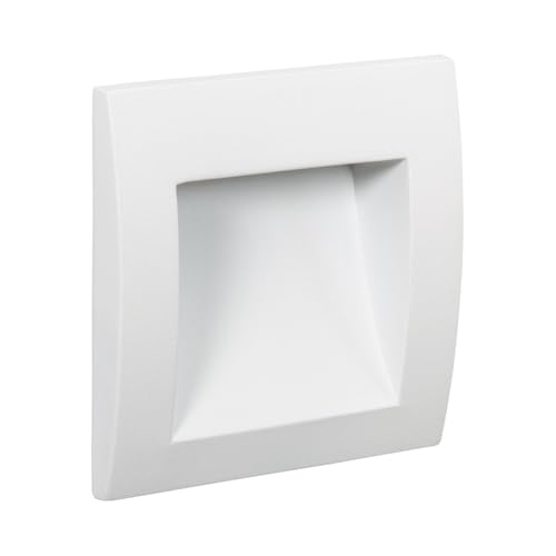 Baliza exterior LED 4W empotrable de aluminio blanco Leif IP65