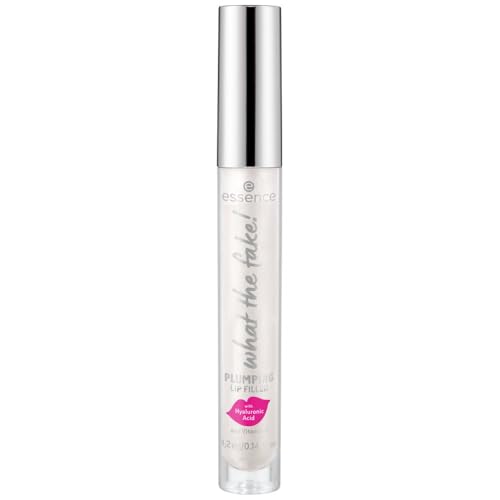 Image of Essence what the fake! PLUMPING LIP FILLER 01 oh my plump!, lip plumper, transparent shine, fuller-looking lips, high shine, 4.2 ml (Pack of 2)