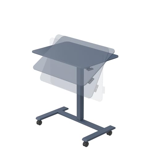 Image of TopJob ANYDESK FOLD Mobile Standing Desk, Portable with Lockable Wheels, Foldable Stand Desk, Rolling Computer Workstations, Used for Home, Couch Side Table, Bedside Table in Bed Room Kitchen
