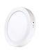L.H.S ¬ Downlight Oberfläche flach, Platte, Panel LED, 20 W LED Rund Rahmen weiß, kalt weiß 6000 ºk