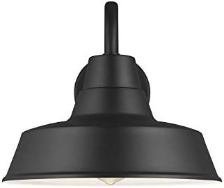 Sea Gull Lighting Barn Light-1 Light Medium Outdoor Wall Lantern in Traditional Style-12 Inch Wide by 10.63 Inch high-Black Finish-Incande