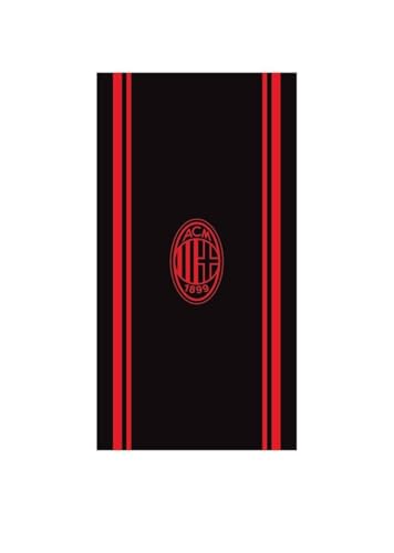 Misura in cm 90x170 A.C. Milan Telo in Microfibra, Rosso/Nero, 90x170