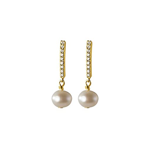 Boucles d'oreilles perle naturelle en argent 925 pour un mariage élégant
