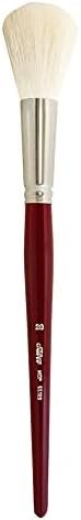 Silver Brush Limited 5518S Silver Mop White Round Paintbrush, Oil, Acrylic, and Watercolour Brush, Short Handle, Size 20