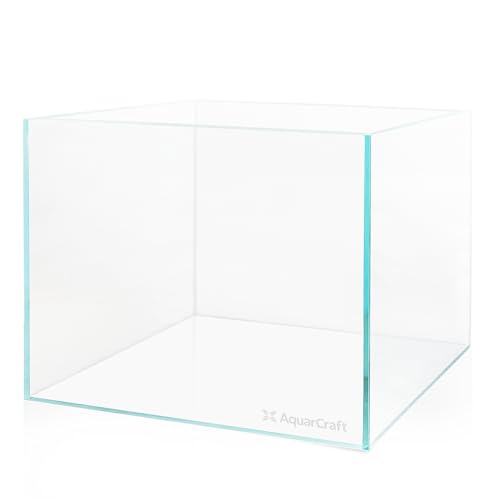 Image of 10 Gallon Rimless Aquarium, Ultra Clear Low Iron Fish Tank | 6mm low iron glass, 17.7 x 11.8 x 11.8 in rectangular design for aquascaping, planted tanks, betta fish and shrimp