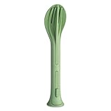 Type de produit : couverts Koziol Set de couverts 3 pcs. Klikk Pocket, Couverts à emporter plastique Nat. Leaf Green
