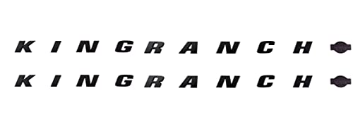 Image of 2pack King Ranch Emblems Side Fender Letter Kingranch Sticker Badge 3D Logo Replacement for 150 250 350 (Matte Black)