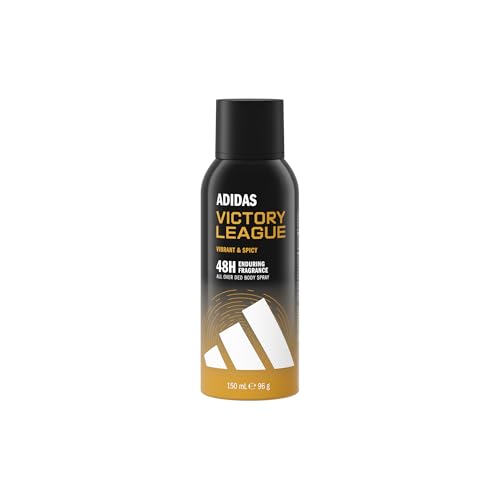 Image of Adidas Victory League 48H Deodorant Body Spray 96g for Men | Long Lasting Fresh Fragrance | Non Staining Vegan Formula | Daily Use Mens Deo Spray | Body Odour Protection | Sporty Masculine Scent