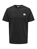Only & Sons, T-shirt pour adulte, coupe normale, badge, détail, col rond, manches courtes