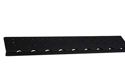 HandiTreads Non Slip Aluminum Stair Nosing, Powder Coated Black, 2.75" x 30" with Color Matching Wood Screws, Each