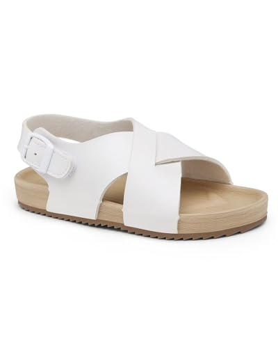 Cubufly Kids Sandals Cross Strappy Open Toe Plat Girl Boy Summer Shoes for Indoor and Outdoor Use Toddler/Little Kid/Big Kid2