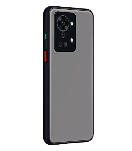 Image of Pikkme Oneplus Nord 2T 5G Back Cover | Hybrid Smoked Back | Full Camera Protection | Raised Edges | Super Soft-Touch | Bumper Case for Oneplus Nord 2T 5G (Black)