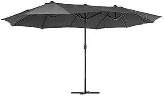 Outsunny 4.6m Garden Parasol Double-Sided Sun Umbrella Patio Market Shelter Canopy Shade Outdoor with Cross Base