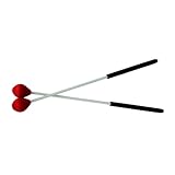 UKCOCO Maillets de Marimba 1 Paire Tête en Fil Dur Bleu Manche en Hêtre Accessoire Percu...