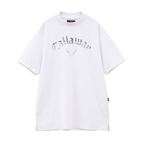 [キャロウェイ] メンズ 半袖 モックネックシャツ (吸汗速乾性・裏クール) / ゴルフ / C25134123 1030_ホワイト LL