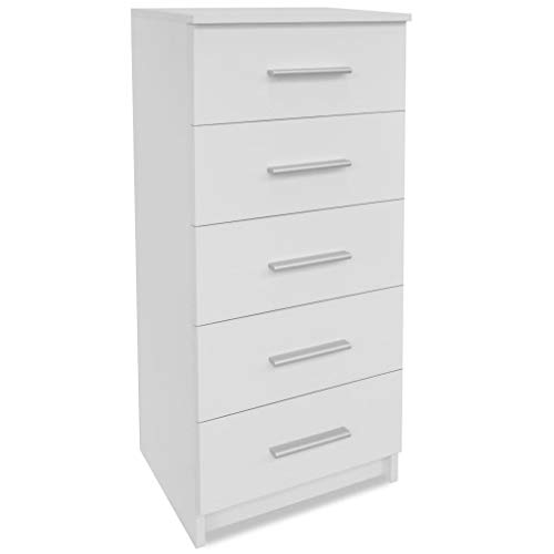 vidaXL Cajonera Sinfonier 41x35x108 Madera Blanco Mueble Organizador Auxiliar