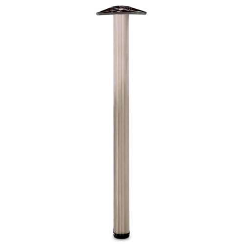 Amig - Pata para Mesa Ajustable de Acero - Altura Regulable 10 mm - Patas para Mesas de Escritorio, Cocina o Comedor - Medidas 710x60x1,2 mm - Resistencia de Carga 15 kg por Pata - Color Cromo Mate