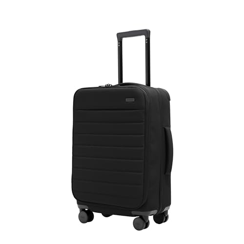 Away Softside Carry-On Suitcase, 22 Inch Lightweight, Expandable High-Strength Nylon Luggage With Spinner Wheels, Meets Requirements for Most Major Airlines, Jet Black