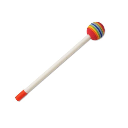 2 piezas de baquetas para niños, baquetas de plástico en forma de paleta arcoíris para percusión manual, accesorios para instrumentos musicales miniatura 7