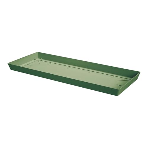 2you Plant Pot Saucer Plastic Tray Rectangle Deep Drip Trough Garden Potting Watering Planter Large Green Heavy Duty Greenhouse & Hydroponic L53 x W21 x H3.5cm