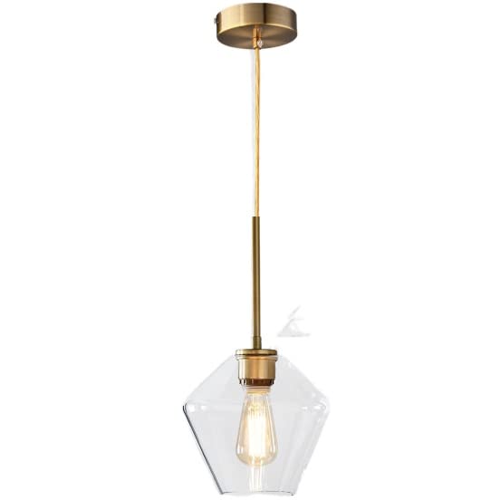 Lustre industriel en verre E27 de style loft américain avec câble réglable