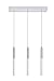 Elegant Lighting Ruelle 3 Lights Chrome Pendant