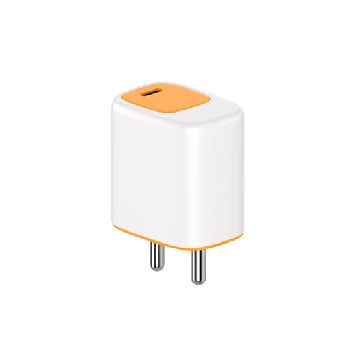 Image of DeperAI 20W GaN III Fast Charger, Type C Charger for iPhone 11 /Xs /XS Max /XR /X /8 /7 /6 /Plus, iPad Pro /Air 2, Mi xiaomi, and Other iOS, Android Devices, PD3.0 Charger (Orange&White)