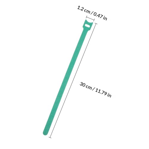 100 unidades de cintas reutilizables con gancho y lazo para cables, organizadores autoadhesivos verdes para electrónica y electrodomésticos, resistentes para escritorio y cocina miniatura 2