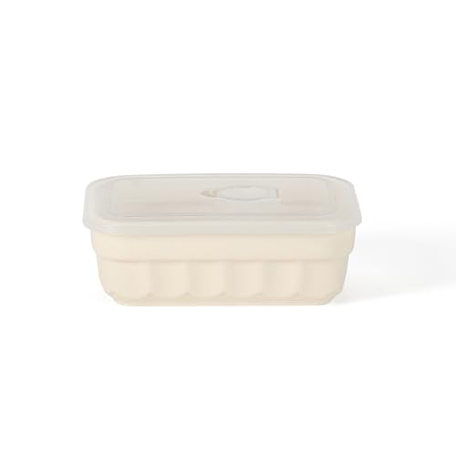 Image of Martha Stewart Broadbrook 6 Piece Stoneware Meal Prep Container Set with Lids, Rectangular Food Storage & Bakewar |Oven, Refridgerator, Microwave, Dishwasher Safe