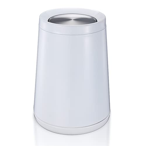 Caneca de basura blanca con tapa basculante 10 L