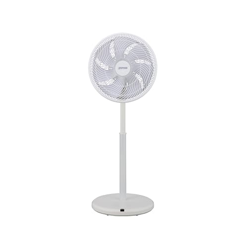 Zephir, Ventilatore Circolare a Piantana 35cm, Motore DC Ultra Silenzioso, 3 Modalità di Ventilazione,10 Velocità, Altezza 850-1080 mm, Telecomando, Timer, Potenza 30W, Cavo 4m