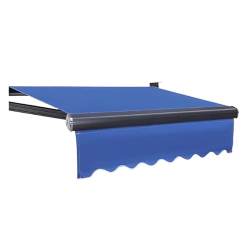 Tissu d'ombrage rétractable bleu 8x16ft en polyester résistant pour pergola - 2