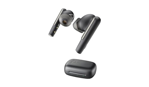 Poly Voyager Free 60 Auriculares Inalámbricos, Micrófonos con Cancelación de Ruido para Llamadas Nítidas, Cancelación Activa del Ruido (ANC), Estuche de Carga Portátil