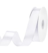 Amazon.com: woric White Ribbon 1 1/2 Inch 60 Yards White Satin Ribbon ...